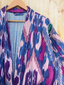 Bata Kimono con Estampado de Dibujos Animados para Mujer, Suave y Transpirable, 100% Algodón, Camisón de Verano Hecho a Mano, Cuello en V, Cintura Elástica, Largo hasta la Rodilla/Completamente Largo - Product Image 6