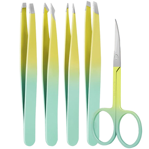 Kit de Precisión para el Cuidado de Cejas con Bajo MOQ, Tijeras de Acero Inoxidable Puntiagudas y Pinzas Ligeras para Recortar y Dar Forma a las Cejas - Product Image 1