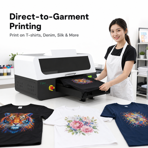 <span class=keywords><strong>Imprimante</strong></span> DTG pour T-shirts 400x600mm, machine d'impression directe sur vêtement, encre blanche, nettoyage automatique, coton, denim, soie, certifiée CE FCC - Product Image 1
