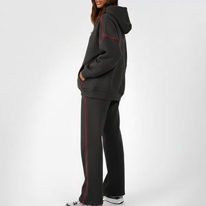 Ensemble de survêtement en molleton de coton avec broderie personnalisée en chenille, prix de gros, maillot de football - Product Image 6