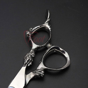 Latest Dragon Handle Stainless Steel Blade <b>Left</b>-<b>Handed</b> Foldable Barber <b>Scissors</b> Customized Color Low Price for Sale - Product Image 6