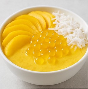 Hot selling products Golden smooth Mango Flavored Popping Boba perfect for tropical smoothie <b>blends</b> - Product Image 5