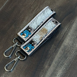 Nouveau fait à la main usiné à la main en cuir poignet porte-clés en cuir de vachette véritable Floral porte-clés en cuir accessoires mignon porte-clés pour les femmes - Product Image 4
