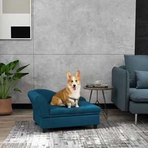 Cama para Mascotas en Forma de Donut, Color Azul Marino, con Espacio de Almacenamiento para Mascotas Pequeñas y Medianas - Product Image 2