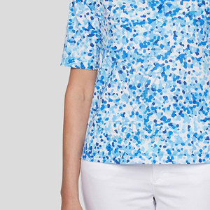 เสื้อเชิ้ตผู้หญิงแบบสบายๆ ระบายอากาศได้ดี แห้งเร็ว เป็นมิตรกับสิ่งแวดล้อม ผ้าเนื้อแน่น พิมพ์โลโก้ได้ตามต้องการ ทันสมัย คุณภาพสูง ผลิตจากผ้าฝ้ายถัก 100% - Product Image 5