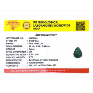 Loose 3.3 Ct Zambian Emerald Oval Cut Gemstone for Fine Jewelry - Product Image 4