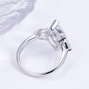 Anillo Solitario con Diamante Cultivado en Laboratorio, Corte Ovalado, Color F, Oro 18k AU750, Certificado IGI, Bañado en Rodio, Moderno, para Mujer, Aniversario - Product Image 3