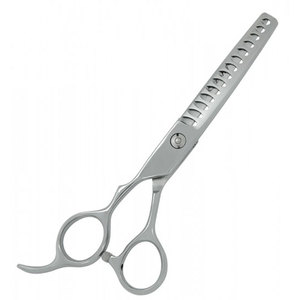 Silver Color Screw <b>Left</b> <b>Handed</b> Professional Thinning Barber <b>Scissors</b> Hair Cutting Shears Sharp Edge Stainless Steel Medium - Product Image 2