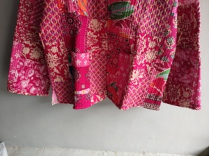 Quilted <b>Patchwork</b> <b>Jacket</b> Women's Mandarin Collar Full Sleeve Cotton Autumn Style Regular Length Patch Designs gift for her - Product Image 3