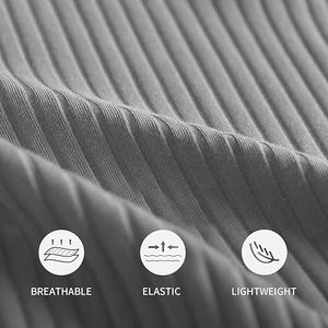 Débardeur de compression athlétique pour homme, coupe ajustée, côtelé, pour la gym, le fitness et la course - Product Image 6