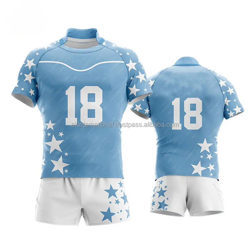 Professionele Sport Rugby Jersey Sneldrogende En Ademende Rugby Uniform Custom Groothandel