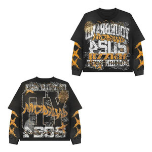 Bold Sublimation Print For Modern Style Double Sleeve T <b>Shirt</b> Minimalist Heat Transfer Graphic On Layered Double Sleeve t <b>shirt</b> - Product Image 4