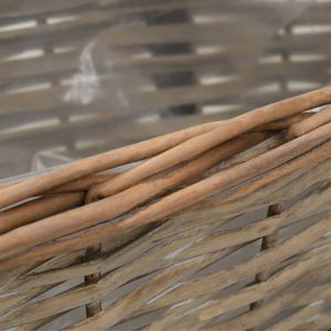 Fioriera da balcone in vimini in 2 pezzi con fodera in PE 15.7 \ "fioriere e fioriere - Product Image 5