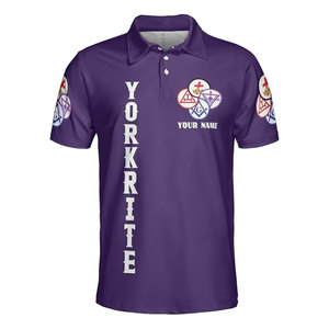 เสื้อโปโลผู้ชายแบบสั่งทำพิเศษ ปักชื่อส่วนตัว ชื่อชมรมฟรีเมสัน ยอร์ค ไรต์ ฟรีเมสัน - Product Image 2