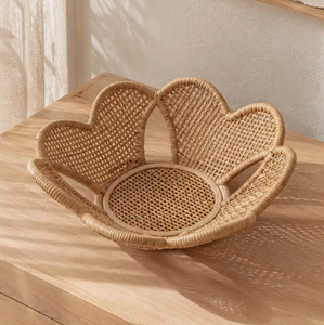 Eco Friendly Rattan <b>Tray</b> Handmade Woven <b>Round</b> <b>Serving</b> <b>Tray</b> Natural Boho Table Decor Home Restaurant Wholesale B2B Factory Direct - Product Image 1