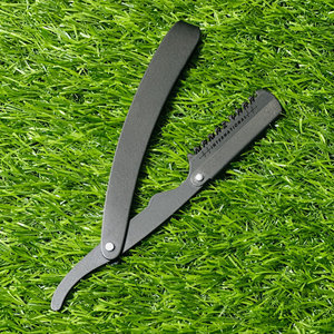 Men’s Folding Stainless Steel <b>Swing</b> Lock Barber Razor Professional Haircut and Beard Shaving Tool with Thinning Razor - Product Image 6