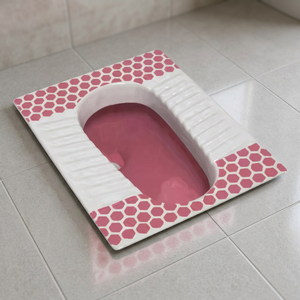 Inodoro de Cerámica Moderno de Diseño Bicolor Rojo y Blanco, Tipo Orissa, Directo de Fábrica Vistaar, Venta al Por Mayor - Product Image 2