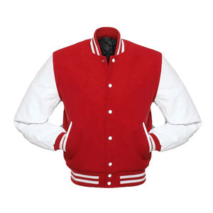 Custom Unisex Varsity Jacket College Style Bomber Outerwear Fashion Streetwear <b>Warm</b> Comfortable Patchwork Cartoon 100% Wool - Product Image 1