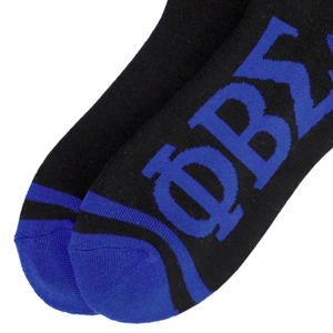 Phi Beta Sigma Black Crew <b>Socks</b> 1914 Fraternity Knit Athletic Comfortable Stretch Everyday Wear - Product Image 3