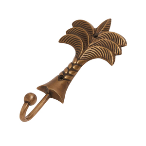 Gancho de Pared de Metal Vintage con Diseño de Palmera, Colgador de Ropa Decorativo Tropical, Soporte Rústico de Metal para Llaves y Toallas, para Decoración del Hogar y Hoteles - Product Image 1