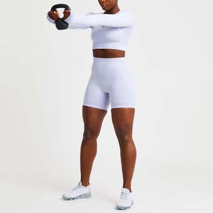 Shorts Deportivos Ligeros para Mujer, 100% Algodón, Elásticos en 4 Direcciones, Transpirables, de Secado Rápido, Cintura Elástica, Personalizables OEM - Product Image 5