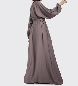 Hot sale Best Dubai Style Vintage Abaya Traditional Islamic Women's Saudi Arabian Handmade <b>Flared</b> Hem Polyester Muslim Wear - Product Image 5