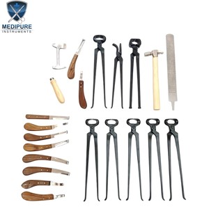 Kit de Herramientas de Herrador de Alta Resistencia, Set de Cuidado de Pezuñas de Caballo con Cortaúñas, Cuchillo y Equipo Veterinario Equino - Product Image 3