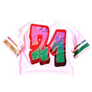เสื้อยืดทรงครอปแบบเรกูลาร์ฟิต พิมพ์ลายเลข 24 ด้านหลัง แขนสั้น สไตล์สตรีทสำหรับผู้ชาย คอกลม ผ้าถัก ระบายอากาศได้ดี ผลิตจากผ้าฝ้าย 100% - Product Image 3