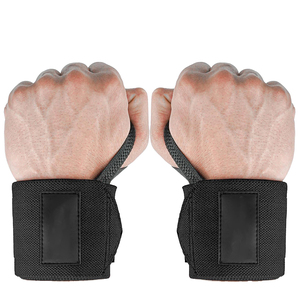 Sangles de poignet élastiques en coton épais et résistant de qualité professionnelle pour haltérophilie, équipement de musculation - Product Image 2