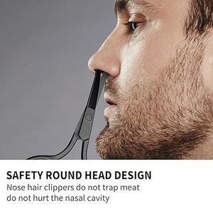 Tijeras Profesionales para Recortar el Vello de la Nariz, Herramienta de Aseo Facial de Acero Inoxidable, Tijeras de Alta Precisión para el Cuidado de la Belleza para Hombres - Product Image 6