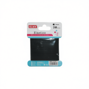 Fascia Elastica ILAN 3mm 3M Nera per Artigianato e Lacci delle Scarpe - Product Image 3