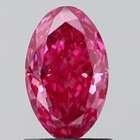 Diamant de laboratoire ovale rose vif fantaisie de 1,20 ct, qualité VVS2, cultivé par CVD