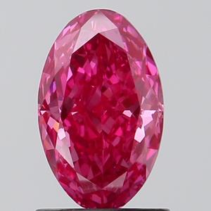 Diamant de laboratoire ovale rose vif fantaisie de 1,20 ct, qualité VVS2, cultivé par CVD - Product Image 1