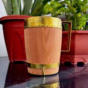 Orion Handicraft Wooden Mug With Metal handle and Inlay work Rustic <b>Bar</b> <b>Tool</b> For Cocktail Serving Drinkware for Party - Product Image 2
