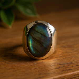 Designer <b>Labradorite</b> Fine <b>Ring</b> 7.7 Grams - Product Image 3