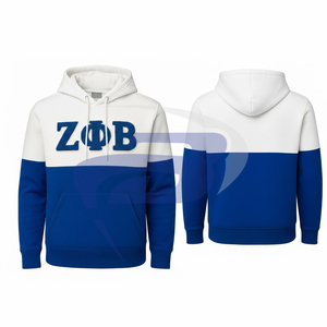 Sudadera con Capucha Oversize Color Block de la Hermandad Zeta Phi Beta ZPB, Prenda Griega de Alta Calidad en Algodón y Poliéster - Product Image 3