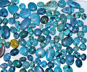 Cabochon en pierre naturelle du Tibet Turquoise pierre précieuse en vrac véritable produit en vrac fait à la main personnalisé - Product Image 1