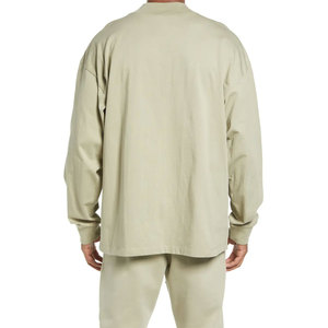 T-shirt de sport pour homme en polyester 100 % personnalisé en gros, T-shirt athlétique à manches longues pour l'entraînement, T-shirt uni pour la course en extérieur - Product Image 2