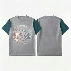 เสื้อยืดพิมพ์ลายทรงหลวมสำหรับผู้ชาย แขนสั้น สไตล์สตรีทแวร์ ผ้าฝ้าย 100% ผ้า Worsted ป้องกันการเป็นขุย น้ำหนัก 220 กรัม ขายส่งในสหรัฐอเมริกาและยุโรป - Product Image 6