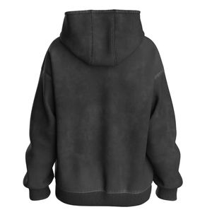 Sudaderas con Capucha de Invierno, Lavado Ácido, Logotipo Personalizado, Estilo Vintage, 100% Algodón Orgánico, Forro Polar Ecológico, Impresión Digital, Ropa Urbana - Product Image 2