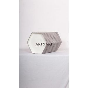 Cubo de Basura Decorativo de Madera con Diseño Geométrico, Hecho a Mano en India, de Rajasthan, Rectangular, con Tapa Enrollable y Parte Superior Abierta, Ecológico - Product Image 5