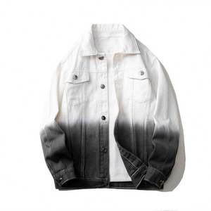 Chaquetas Vaqueras Unisex al por Mayor, Económicas, Clásicas, Transpirables, con Degradado de Color, Ropa Exterior Informal a la Moda - Product Image 5