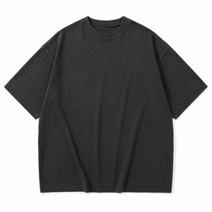 Camiseta Oversize Personalizada 100% Algodón de Alto Gramaje, Corte Holgado, Unisex, Estilo Urbano, Impresión de Logotipo Personalizado, Fabricante Mayorista OEM ODM - Product Image 1