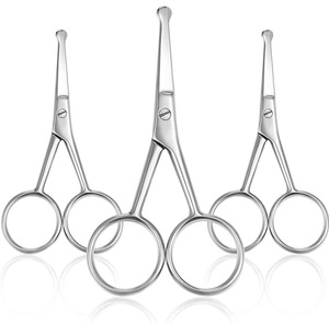 Tijeras para Vello Nasal de Acero Inoxidable Premium, Hoja Recta con Punta Redondeada Pequeña, Tijeras Multiusos - Product Image 1