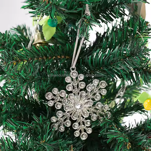 Décoration d'arbre de Noël Noël nouveau strass flocon de neige décoration suspendue de Noël - Product Image 5