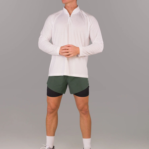Pantalones Cortos Deportivos 2 en 1 para Correr y Gimnasio, Transpirables, de Secado Rápido, con Cordón Ajustable en la Cintura, Diseño Sólido, Compresión, Personalizables, Oferta de Verano - Product Image 4