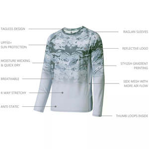 Camisa de Pesca con Cierre de Cremallera y Logotipo Personalizado, Fabricada en Pakistán, Precio Bajo, Transpirable, Impermeable, UPF 50, 100% Poliéster - Product Image 3