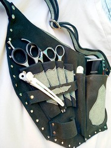Étui de protection professionnel en cuir de luxe pour ciseaux de barbier, anti-odeur, pour outils de coupe de cheveux LBSH-0011 - Product Image 2