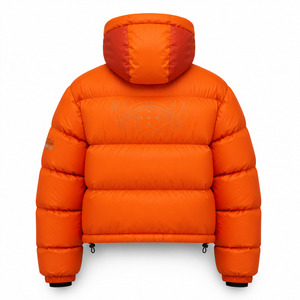 Men's Winter Zip-Up Puffer Jacket <b>Canvas</b> <b>Plain</b> Dyed Stand Outdoor Windproof Breathable Eco-Friendly Anti-Bacterial - Product Image 2