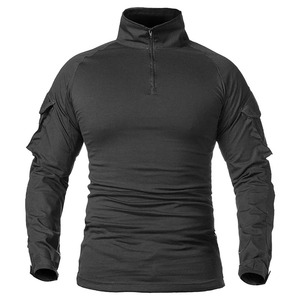 Camiseta Deportiva Erni para Hombre, Manga Larga, Cierre de Cremallera 1/4, Ripstop, Spandex/Poliéster, Transpirable, 180g, Camuflaje, Táctica, Ropa de Trabajo, Gimnasio - Product Image 6